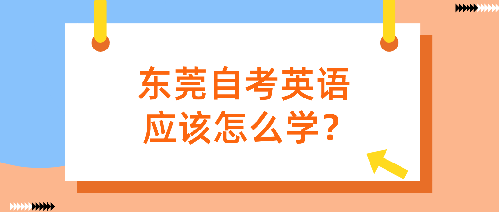 东莞自考英语应该怎么学？